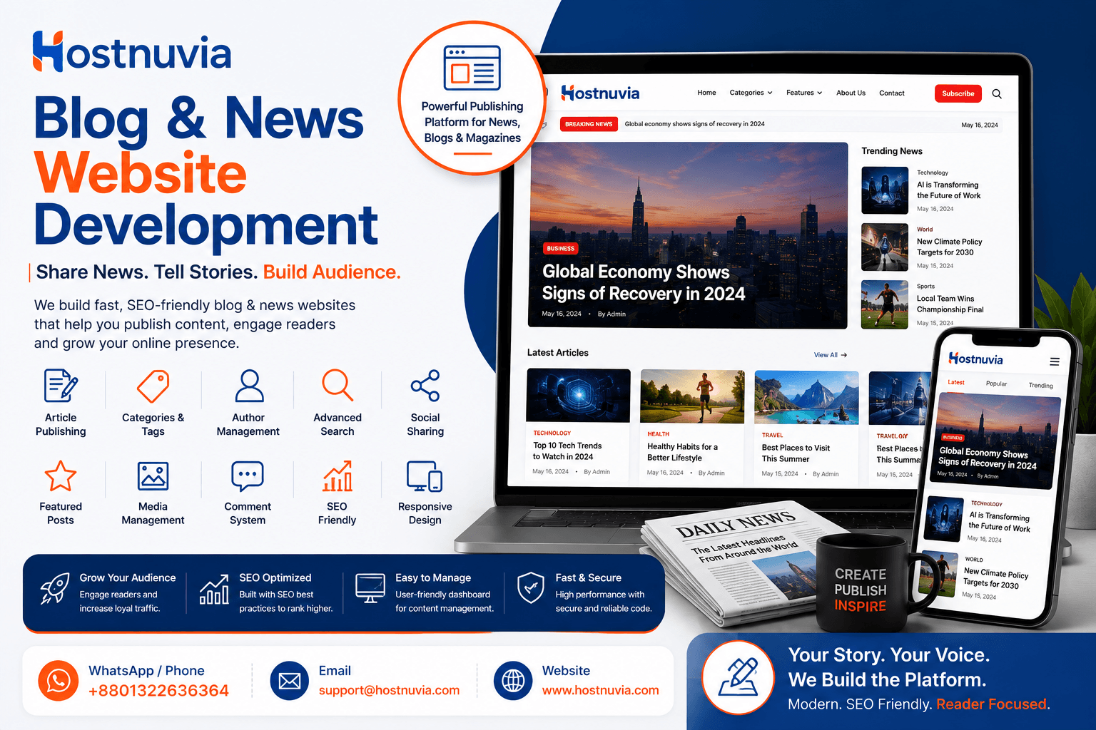 Blog & News Website Development